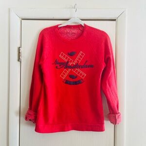 Cozy New Amsterdam graphic cotton made in USA woman’s sweatshirt S